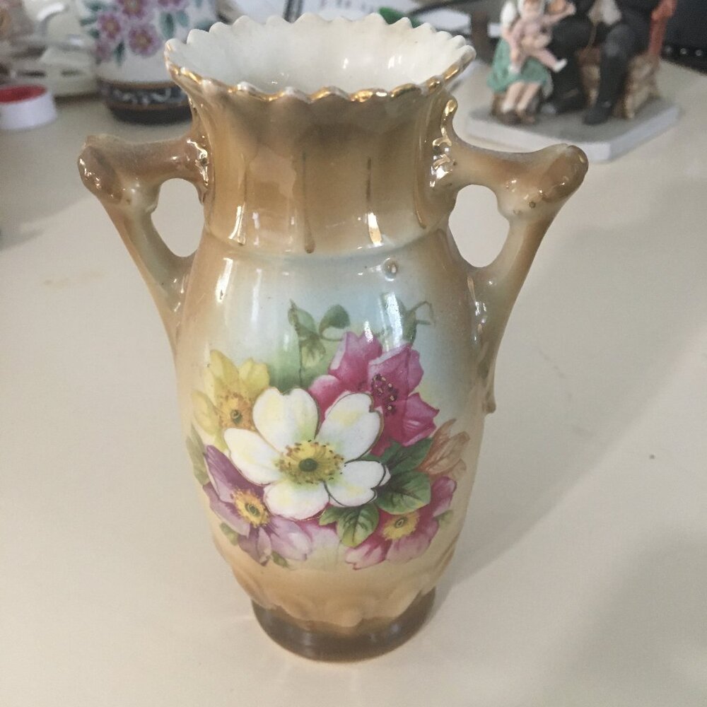 Vase Austrian Porcelain Hand Painted